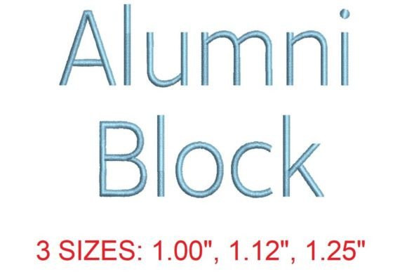 Alumni Block Embroidery Font Review for Seasonal Collections