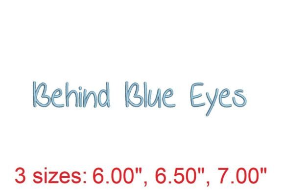 Behind Blue Eyes Embroidery Font: A Designer’s Review for Business Merch