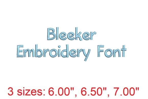 Bleeker Embroidery Font Review