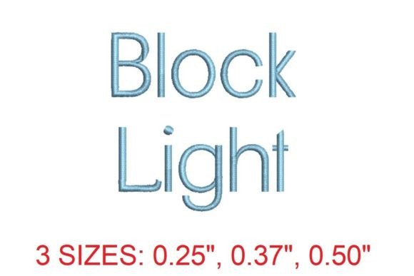 Block Light Embroidery Font Review