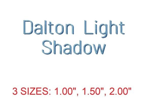 Dalton Light Shadow Embroidery Font Review for Boutique Sweatshirts