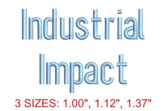 Industrial Impact Embroidery Font Review