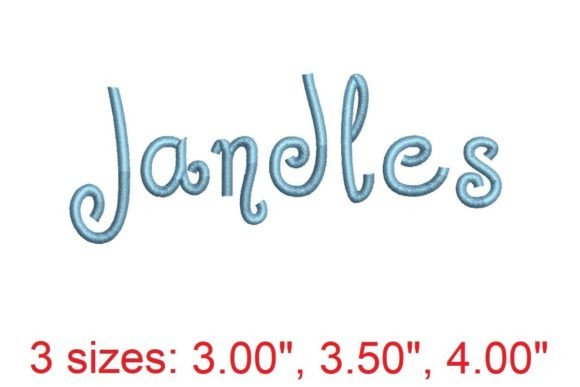 Jandles Embroidery Font Review