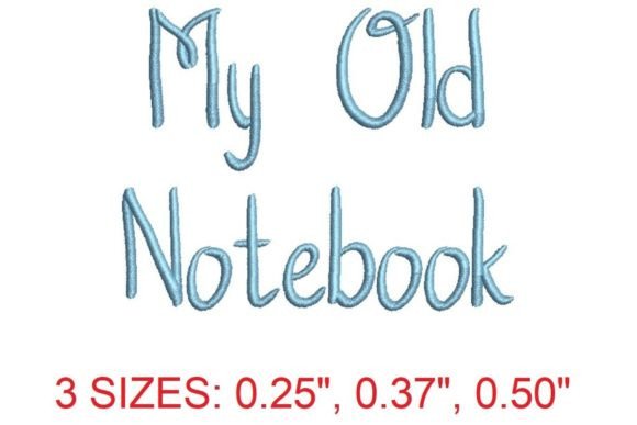 My Old Notebook Embroidery Font Review