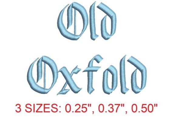 Old Oxford Embroidery Font Review for Boutique Apparel