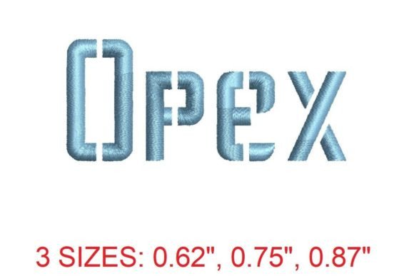 Opex Embroidery Font for Boutique Apparel