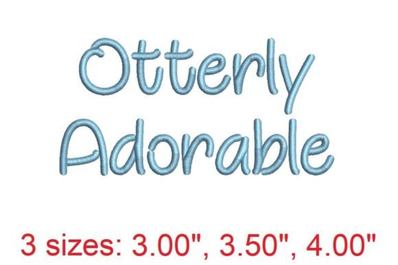 Otterly Adorable Embroidery Font