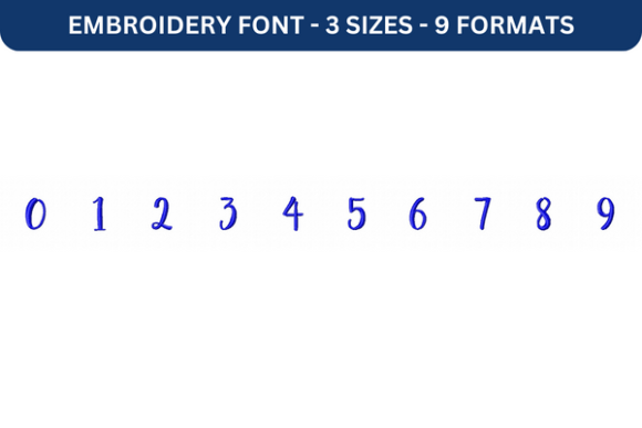 Sugar Plums Font Number 0 to 9 Review for Holiday Embroidery