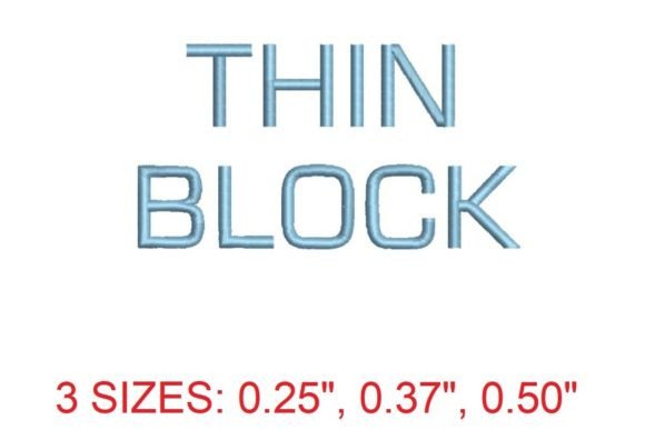 Thin Block Embroidery Font: A Designer's Review