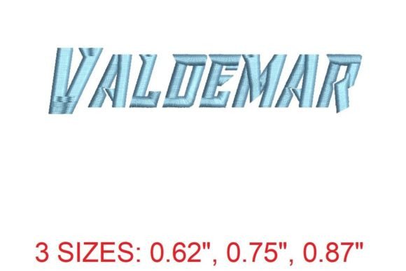 Valdemar Embroidery Font