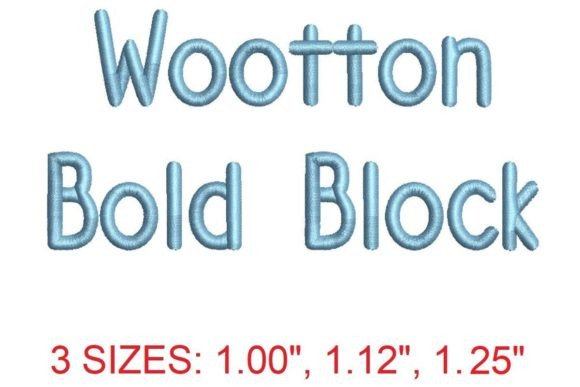 Wootton Block Bold Embroidery Font for Seasonal Projects